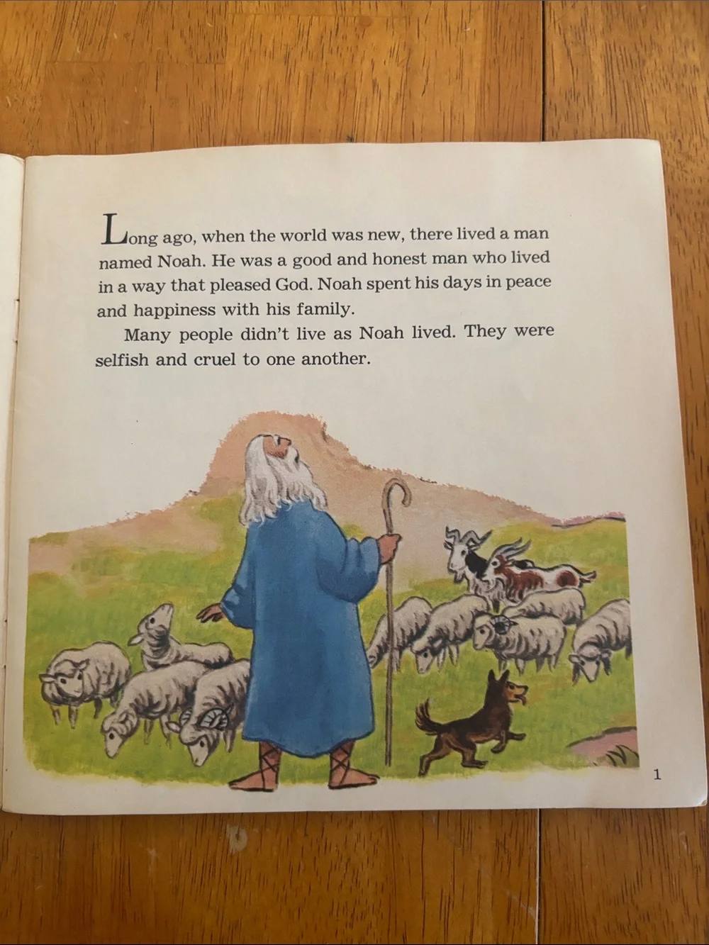 Vintage Disneyland Little Golden Book & Record Noah's Ark 1976